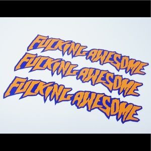 Fucking Awesome Sticker (single) Blue/Orange